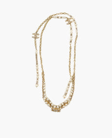 Chanel Pearl Long Nefertiti -kaulakoru / Choker