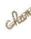 Chanel Text Crystal Pearl Embellished Hair Clip