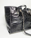 Chanel Glazed Calfskin Deauville Medium Tote Black