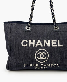 Chanel Deauville Pieni tummansininen SHW