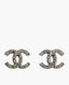 Chanel Earrings CC Letters Dark Gray