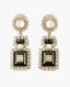 Chanel Perfume Bottle Earrings Black