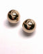 Chanel Round CC Champagne Earrings