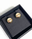 Chanel Round CC Champagne Earrings