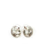 Chanel CC Silver Earrings in Crystal Oval