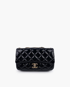 Chanel Flap Bag in Patent and Lambskin Black GAHW