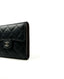 Chanel Classic Flap Wallet Black Lambskin SHW