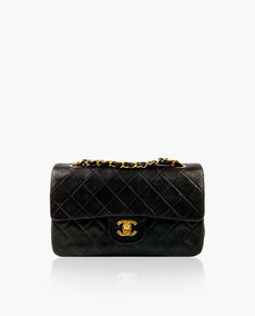 Chanel Timeless Small Vintage 24 k GHW Black Lambskin