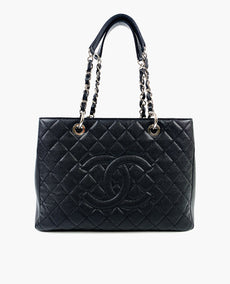 Chanel GST Black Caviar Tote SHW