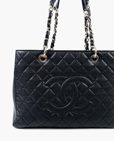 Chanel GST Black Caviar Tote SHW