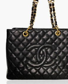 Chanel GST Black Caviar Tote GHW