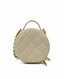 Chanel Mini Round Vanity Bag with Handle Ivory Caviar 22C