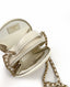 Chanel Mini Round Vanity Bag with Handle Ivory Caviar 22C