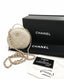 Chanel Mini Round Vanity Bag with Handle Ivory Caviar 22C