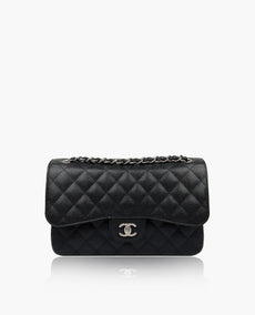 Chanel Timeless Jumbo Double Flap Black Caviar SHW