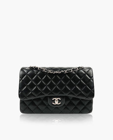 Chanel Timeless Jumbo Black Lambskin SHW