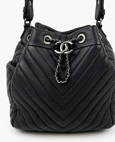 Chanel Small Urban Spirit Bucket Bag Black