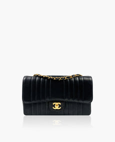 Chanel Mademoiselle Single Chain Olkalaukku Medium Black 24K GHW