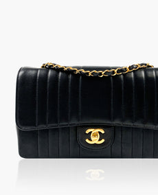 Chanel Mademoiselle Single Chain Olkalaukku Medium Black 24K GHW