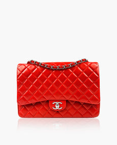 Chanel Timeless Maxi Jumbo Red Lambskin SHW