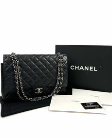 Chanel Maxi Jumbo Black Caviar SHW