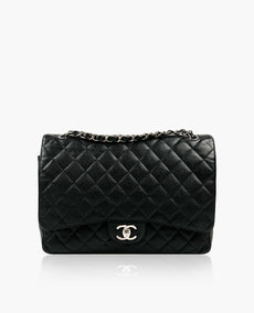 Chanel Maxi Jumbo Black Caviar SHW