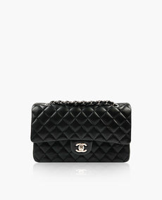 Chanel Timeless Medium Black Lambskin SHW