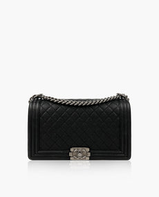 Chanel Boy New Medium Caviar Black RHW