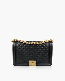 Chanel New Medium Caviar Boy Black GBHW