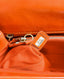 Chanel Medium Coco Handle Bag in Orange Chevron Quilted Glazed Calfskin Leather BGHW