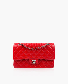 Chanel Timeless Medium Red Lambskin Gunmetal HW