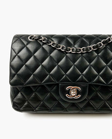 Chanel Timeless Medium Black Lambskin SHW