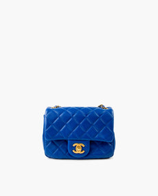 Chanel Mini Square Pearl Crush Blue GHW