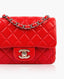 Chanel Mini Square Red SHW Lambskin