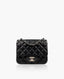 Chanel Mini Square Black Lambskin SHW