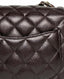 Chanel Mini Square Dark Brown Caviar SHW