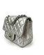 Chanel Mini Square Metallic Silver Lambskin SHW