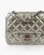 Chanel Mini Square Metallic Silver Lambskin SHW