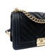 Chanel Boy Old Medium Chevron CHW Black Caviar