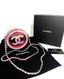 Chanel PVC Lambskin Filigree Round Clutch with Chain Pink