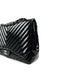 Chanel Black Chevron Quilted Patent Leather Classic Maxi Jumbo Single Flap Bag
