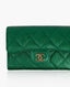 Chanel 18S Emerald Green Caviar Pieni lompakko CHW