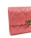 Chanel CC Quilted Wallet Pink Caviar SHW