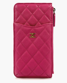 Chanel Wallet -puhelinteline Pink Caviar GHW