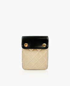 Chanel Beige Snap Pouch