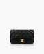 Chanel Mini Rectangular Pearl Crush Quilted Black Lambskin Aged GHW