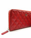 Chanel Classic Long Zip Wallet Red Caviar SHW