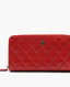 Chanel Classic Long Zip Wallet Red Caviar SHW