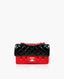 Chanel Bicolor Classic Single Flap Bag Quilted Patent Mini SHW