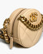 Chanel Lambskin Quilted 19 Round Clutch On Chain Bag Beige